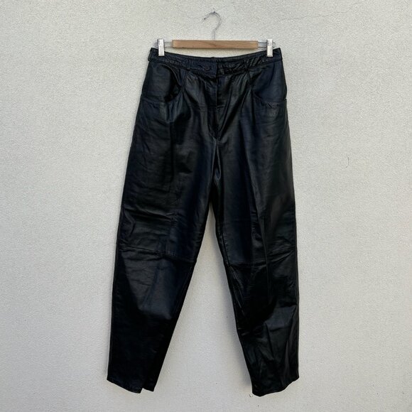VINTAGE 100% Genuine Leather Pants - Picture 1 of 5